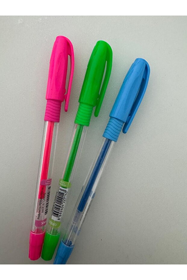 Ballpoint Pen Gel Pvc 1.0 mm Neon 3 Colors Pink Green Blue