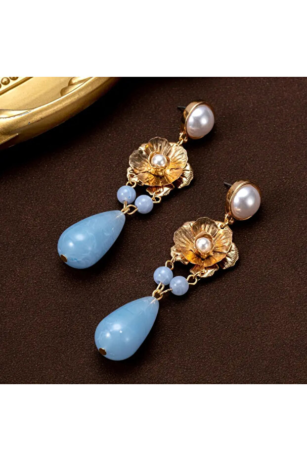 Aurika Loop-Bohemian Blue Earrings