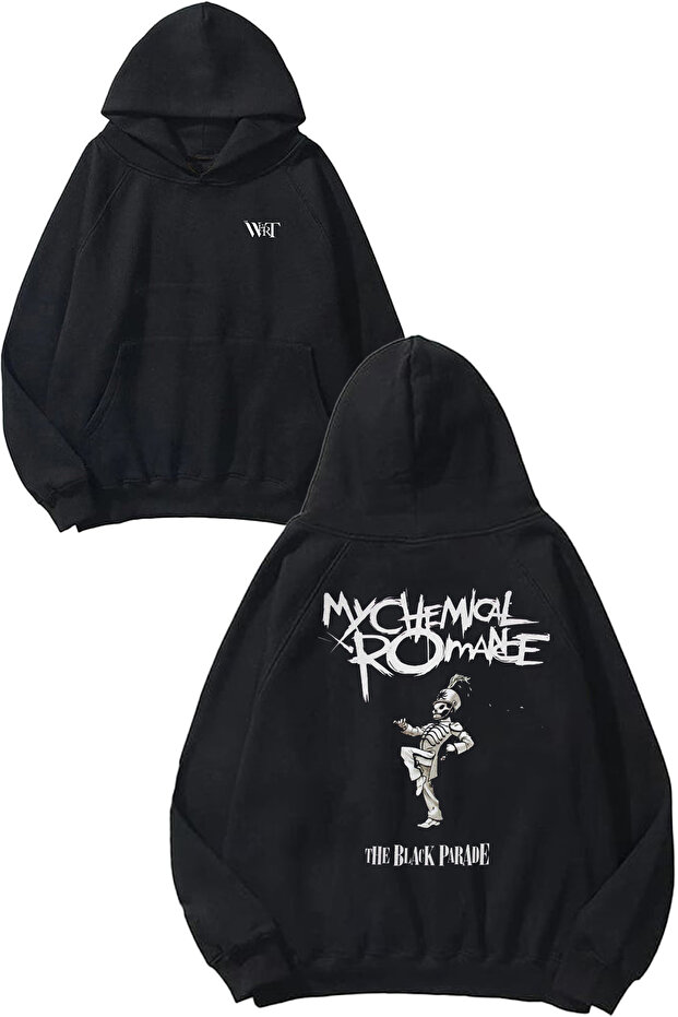 My Chemical Romance 1 Design Back Printed Black Hooded Sweatshirt
