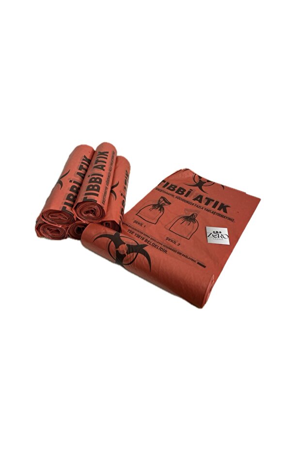 Tıbbi Atık Poşeti 65x80 Büyük Boy 5'li Rulo 100 Mikron - 1
