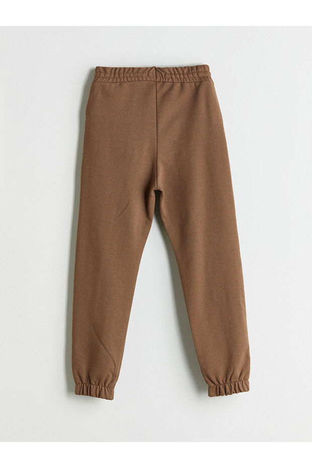 Kahverengi Beli Lastikli Erkek Çocuk Jogger Eşofman Altı - 3