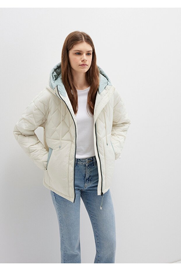 Hooded Quilted Loose Fit Jacket