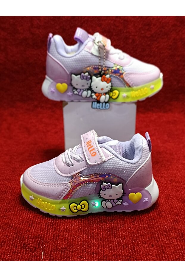 HELLO KİTTY ÇOCUK SPOR AYAKKABI IŞIKLI TABAN - 1