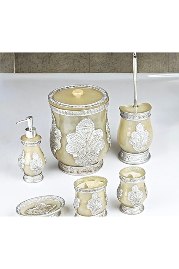 Çırağan Home Polyester 6 Parça Banyo Takımı - 1