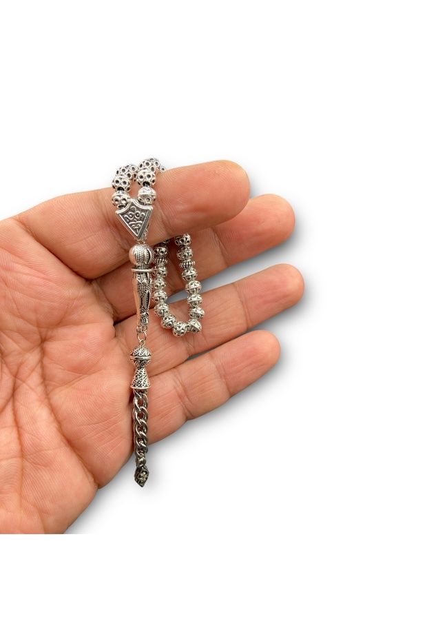 6 mm MİNİ KAPLAMA GÜMÜŞ TESBİH - 2