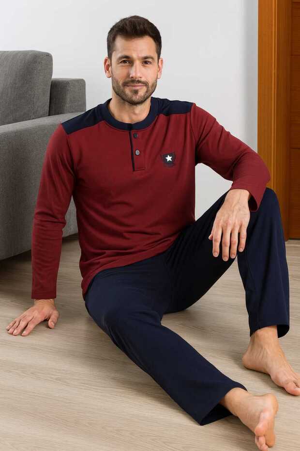 Erkek Pijama Takımı %100 Pamuk - 1