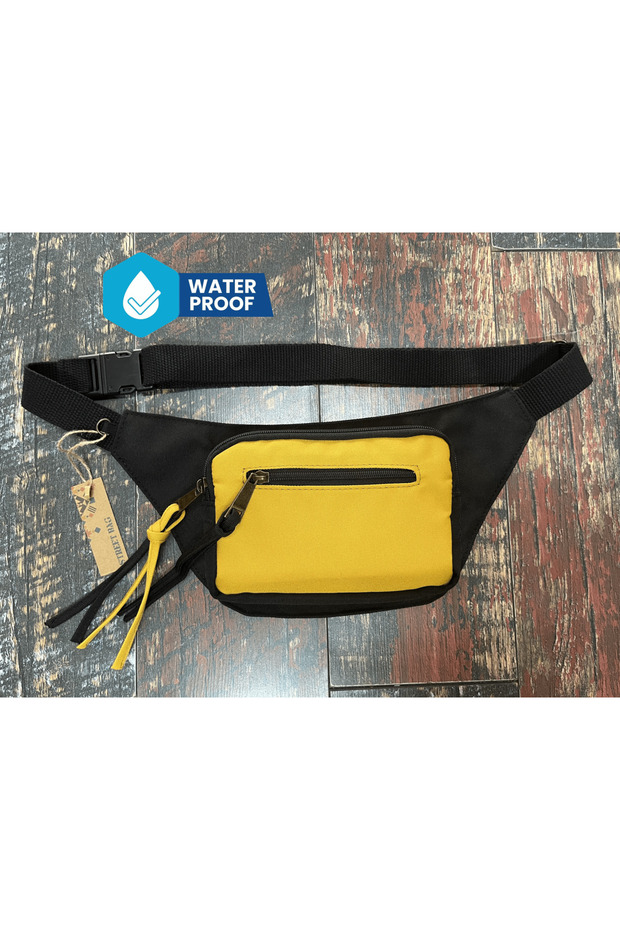 Solid Color Waterproof Canvas Waist Bag Daily Travel Use