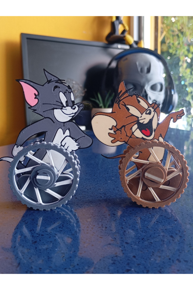 Tom ve Jerry oyuncak, sürgülü oyuncak, (2 adet) - 1