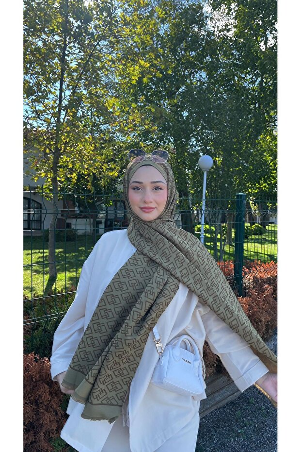 kadın Ebray Pamuk İpek Şal - 3