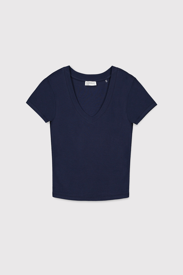 V Yaka Kısa Kol Üst - 2