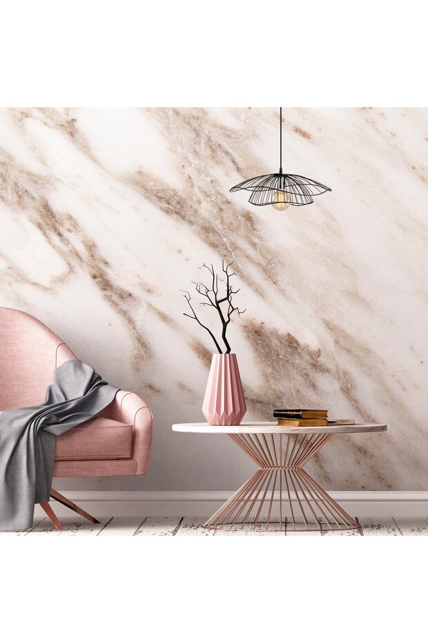 Mantar Tekli Tel Sarkıt Avize Pütürlü Siyah, Sarkıt Lamba Aydınlatma MANTAR-6500 - 2