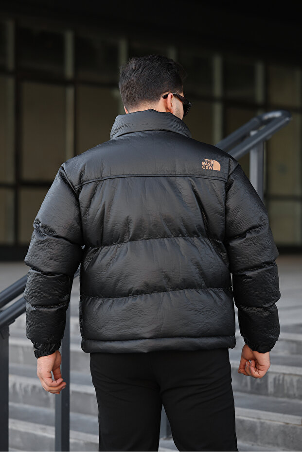 MEN'S PUFFABLE LEATHER COAT - 3