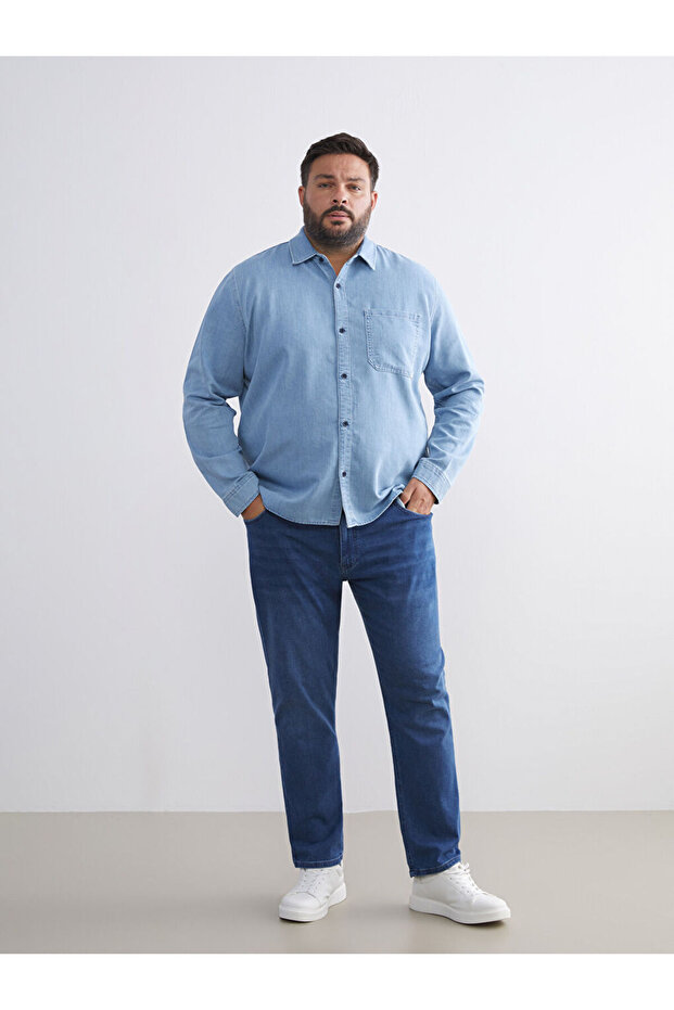 Stilinizi Bize Bırakın | Regular Fit Uzun Kollu Erkek Jean Gömlek - 6