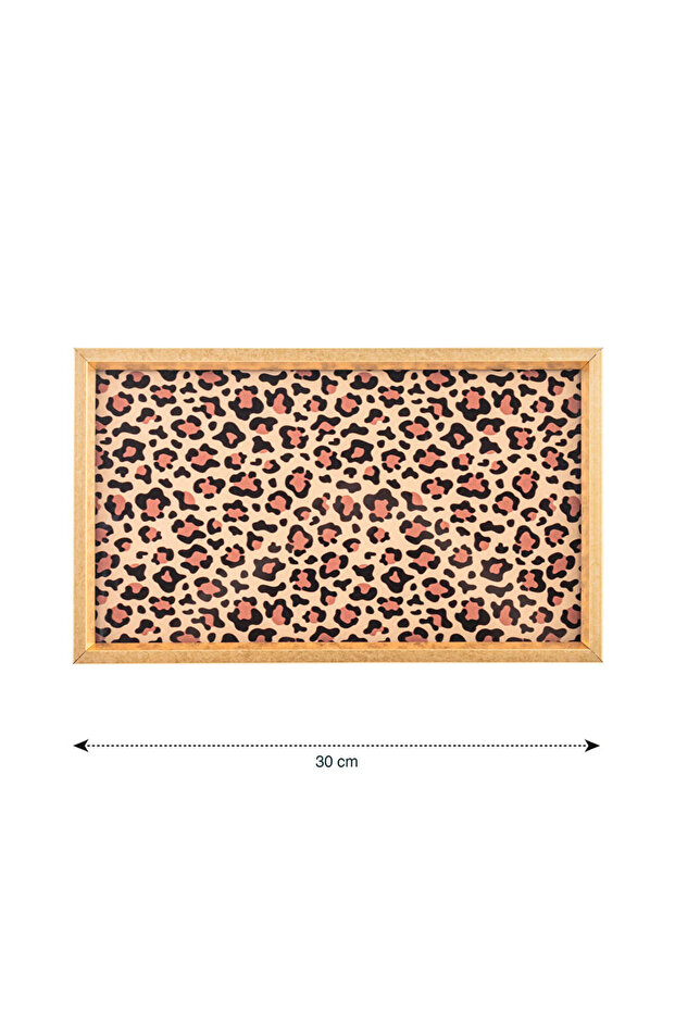 Create Your Style from Uzg Store |   Leopard Patterned Decorative Tray 30 cm - 5