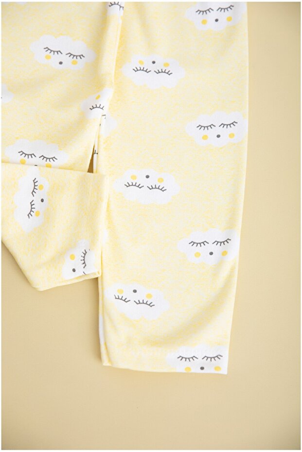 Cotton Cloud Patterned Baby Pajama Set - 3