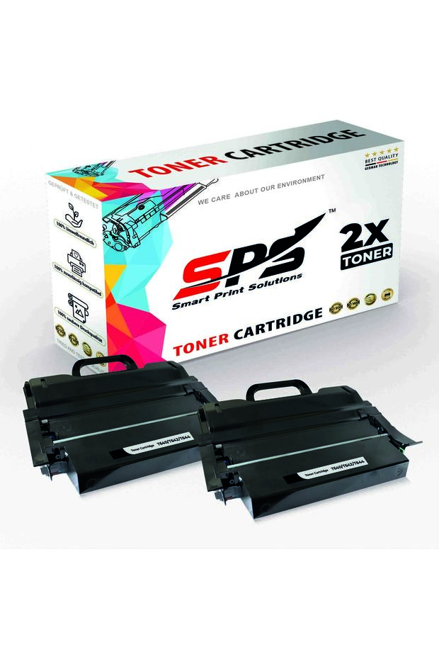 SPS Compatible Toner Cartridges for Lexmark | T640 | 2x Black | Yield Upto 21,000 Pages