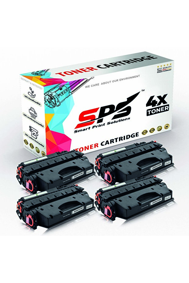 SPS Compatible Toner Cartridges for HP | CF280X 80X | 4x Black | 6,900 Pages