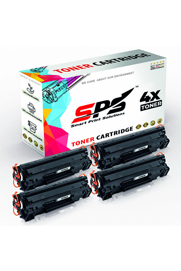 SPS Compatible Toner Cartridges for HP | CF283A 83A | 4x Black | 1,500 Pages