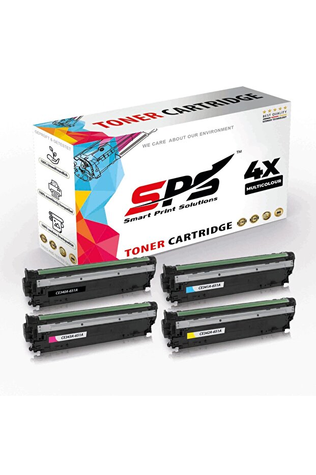 SPS Compatible Toner Cartridges for HP | 651A | 4x Multicolor | Yield upto 13,500 Pages