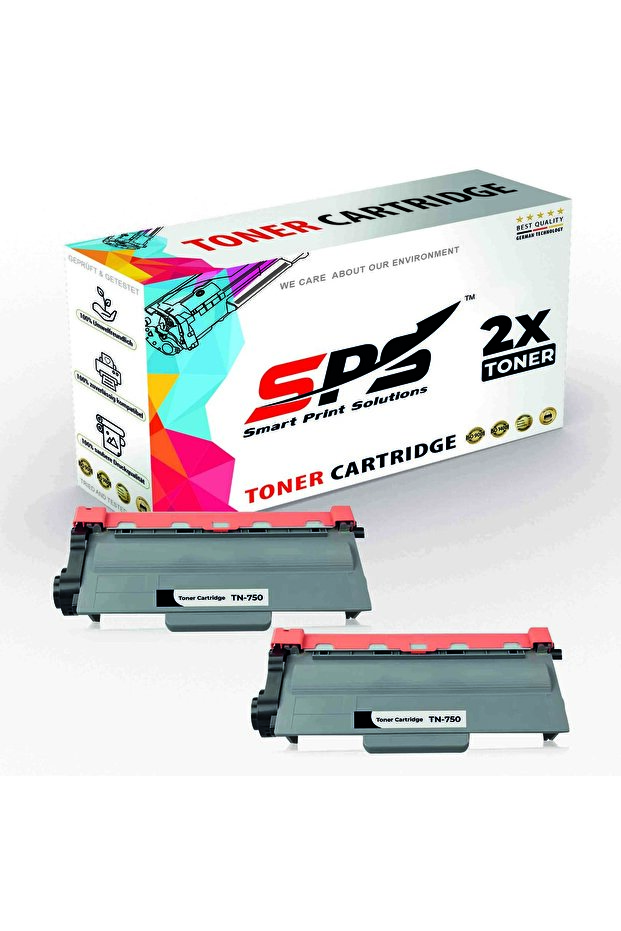 SPS Compatible Toner Cartridges for Brother | TN-750 | 2x Black | 8,000 Pages