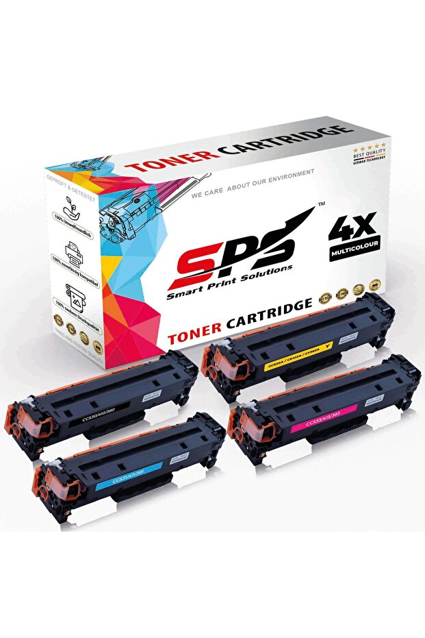 SPS Compatible Toner Cartridges for HP | 304A | 4x Multicolor | Yield upto 3,500 Pages
