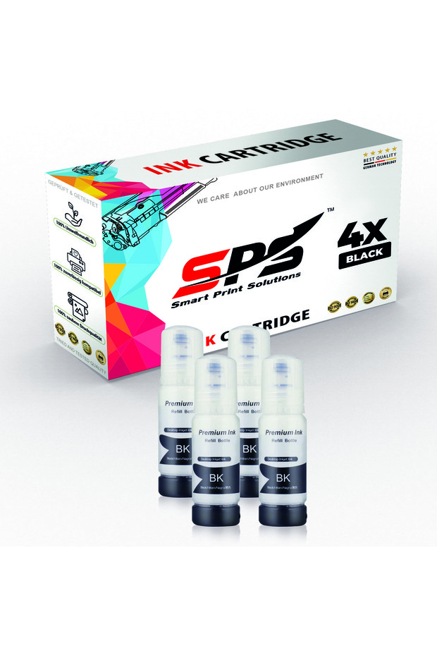 SPS Compatible Ink Cartridges for Epson | T-103 | 4x Black | Yield Upto 550 Pages