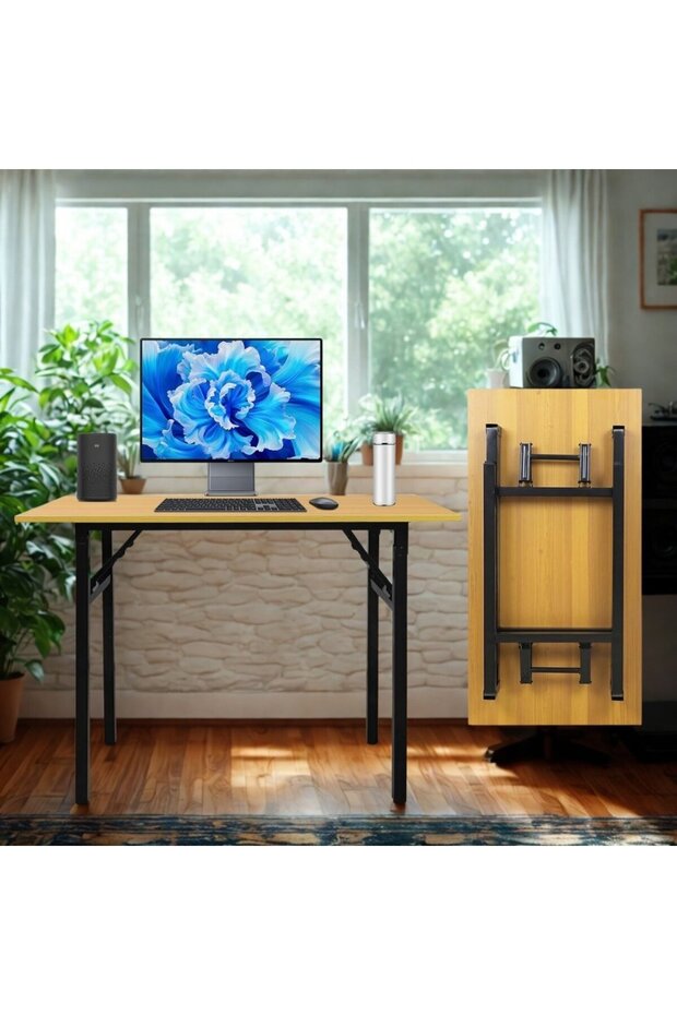 Foldable Desk Computer Table Portable Study Desk Small Folding Table - 1