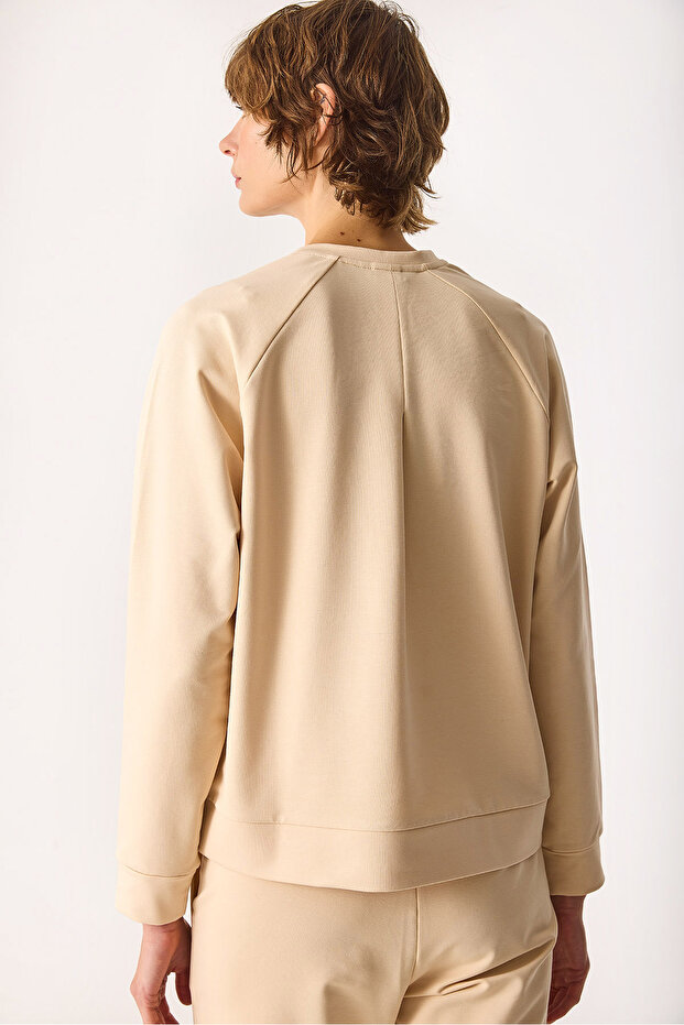 Kadın Marlin Sweatshirt - Taş - 8
