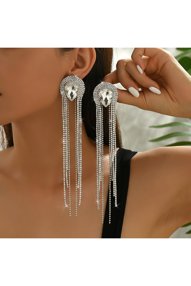 Drop Stone Earrings – Elegant and Sparkling Design for Women, Stylish Everyday and Special Occasion Jewelry