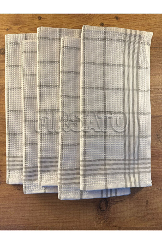Striped Honeycomb Textured Kitchen Towel | Nutrition Cover | Drying Cloth – 50X70Cm (Pack of 5)