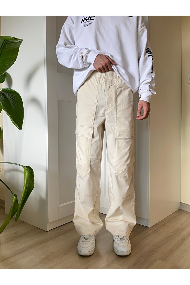 Krem Kargo Pantalon - 2