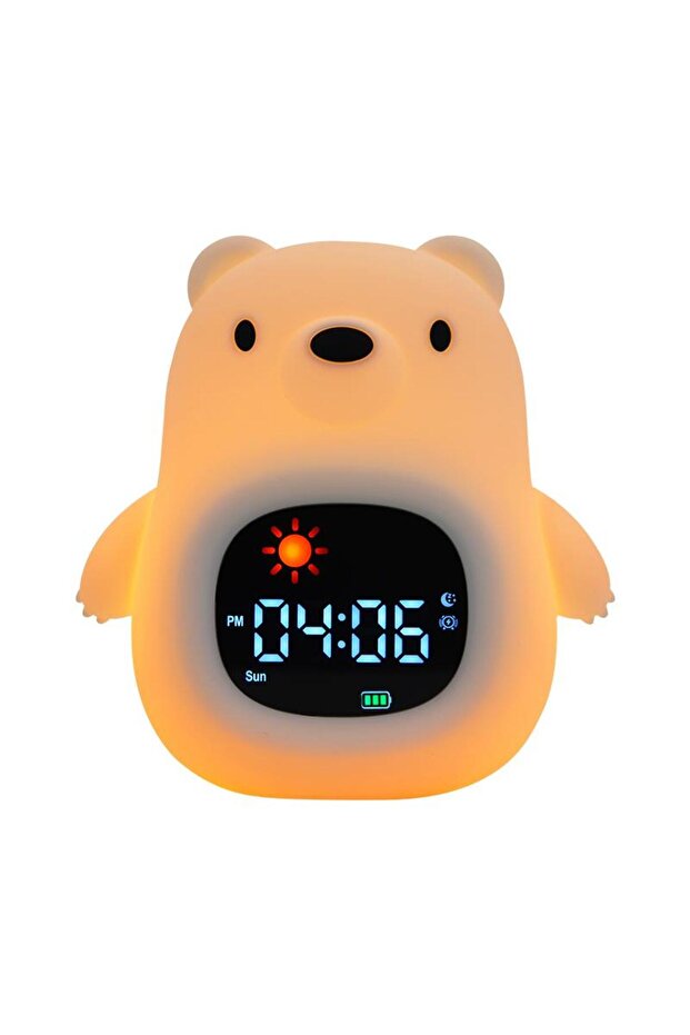 - AYICIK FİGÜRLÜ SAATLİ ALARMLI GECE LAMBASI - 7