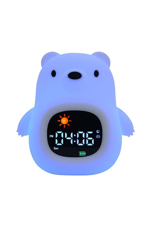 - AYICIK FİGÜRLÜ SAATLİ ALARMLI GECE LAMBASI - 8