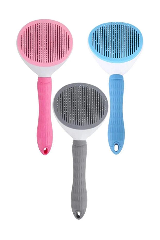 Pet Brush with Automatic Cleaning Button Cat Dog Hair Collector Comb