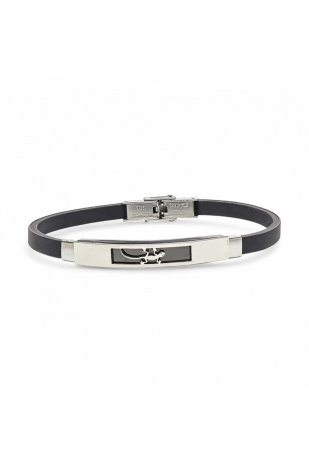 Lizard Patterned Steel Bracelet 3183Scb009 - 5