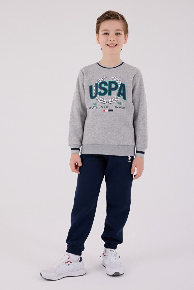 4-15 Years Licensed Us Polo Assn Boys Team-Space Gray