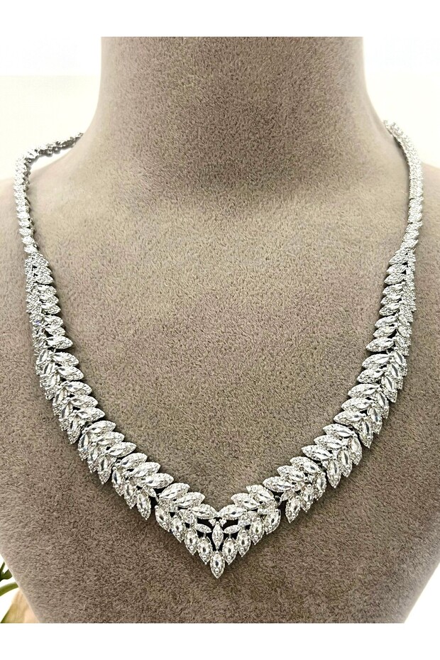 Zirkon Taşlı Çelik Silver Model Set (Set8) - 4