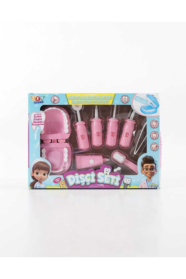 Dentist Set Aya – Dental Kit Consisting of Lower and Upper Jaws and 9 Pieces of Dental Tools - Role Play Set