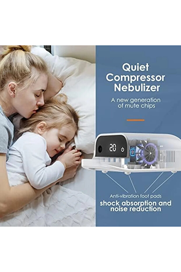 Nebulizer compressor with digital LCD display, Portable Compressor with Automatic power off function - 3