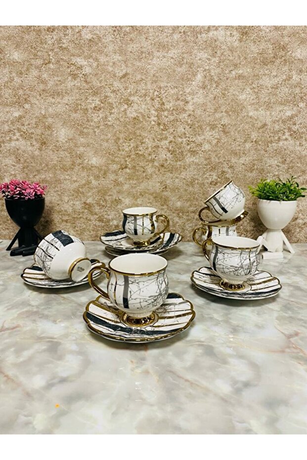 Marble patterned cup set - 1