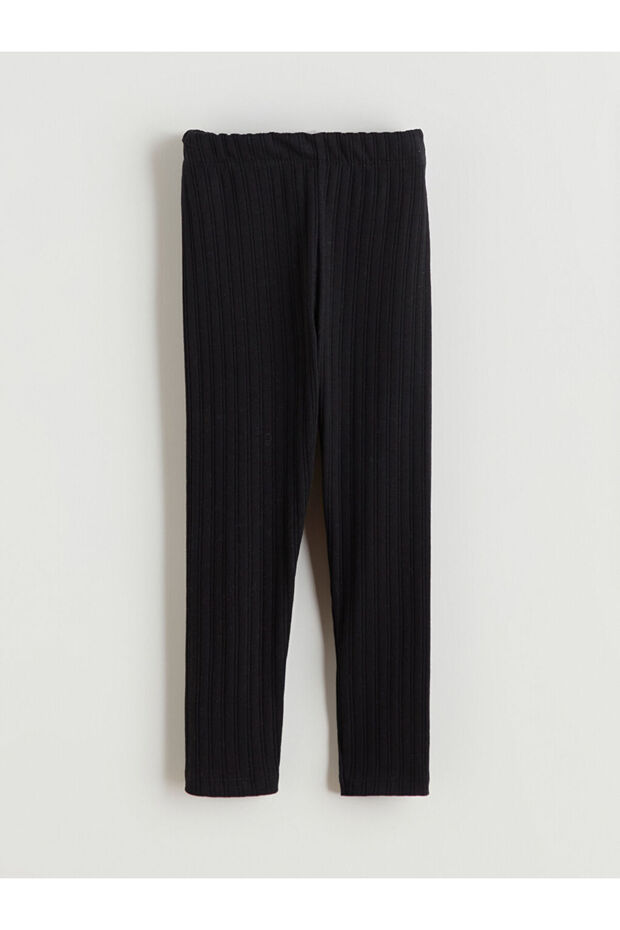 Esvab • Modern & Distinctive Plain Girls' Leggings with Waist Cord