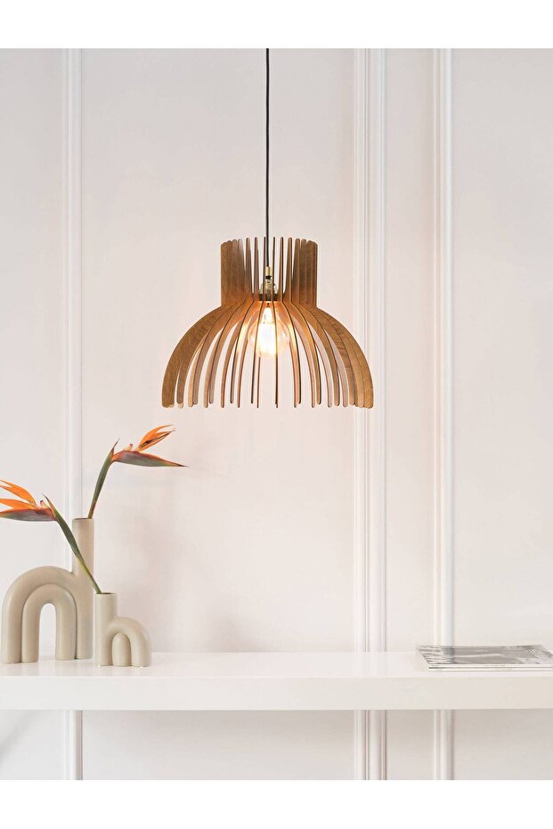 Ahşap Rustik Minimal Avize Salon Avize Rustik Avize - 3