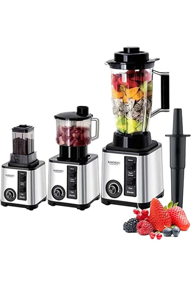VAODO 3 In 1 Countertop Blender, with Grinder and Food Chopper, 9500W Electric Blender, BPA-Free Cho