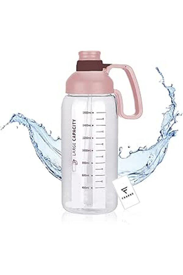 FAARAS Water Bottle 2000ML - Durable, Leak-Proof & Fall-Proof, One-Hand Operation, Waterproof & Dust