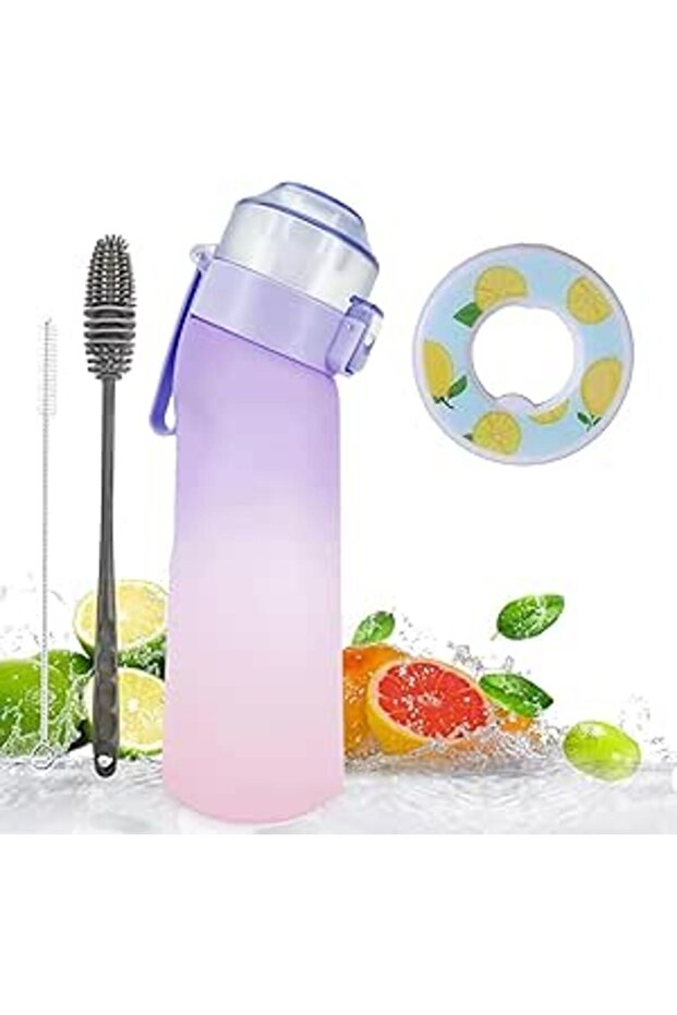 Sport water bottle 650ml, Air Up Water Bottle BPA Free, Scent Water Cup with 1 Random Flavour Pods,