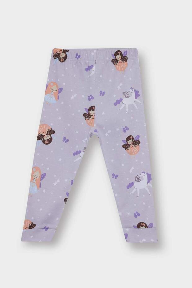 Kız Bebek Pijama Takımı Desenli Uzun Kollu Üst Uzun Alt F0636A525AU - 2