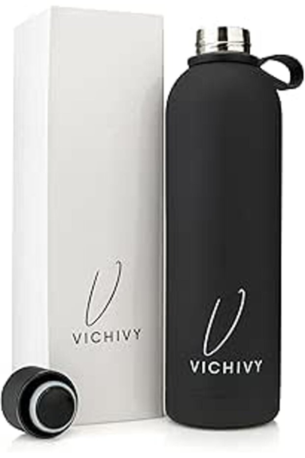 VICHIVY Stainless Steel Water Bottle 750 ML - Double Wall Insulated Flask for Kids & Adults - Ideal