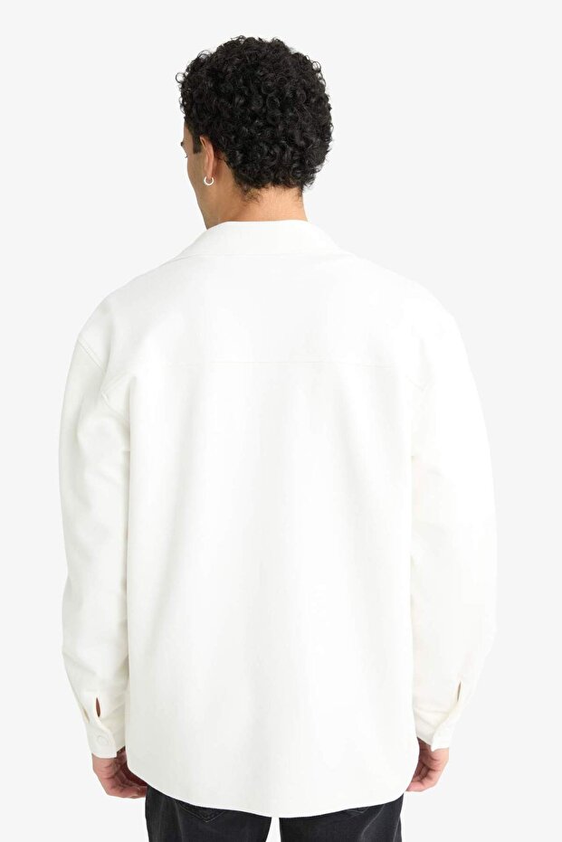 Regular Fit Twill Uzun Kollu Gömlek E7689AX25AU - 6