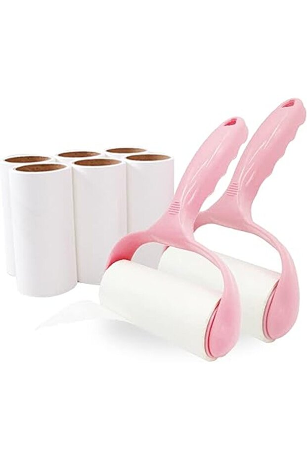 DAYONG 360 Sheet Sticky Lint Roller, 2 Handles + 6 Refills Pack, Lint Roller Set Brush for Pet Hair,