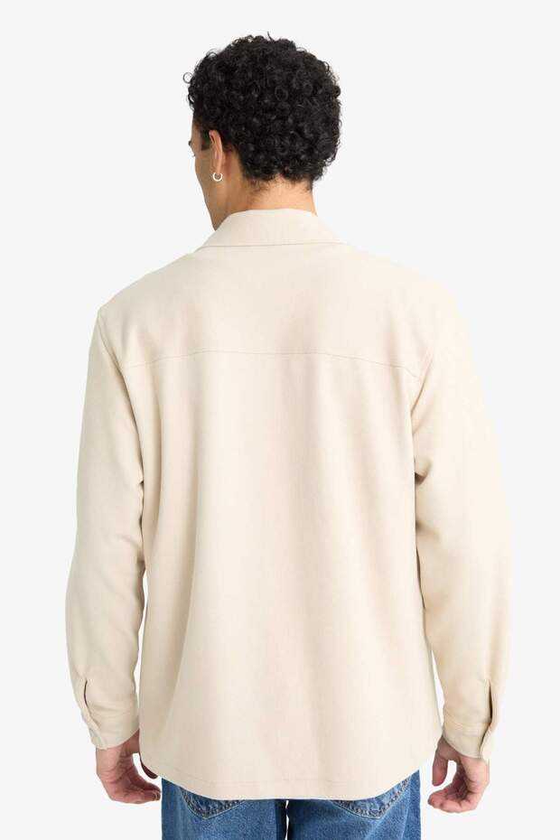 Regular Fit Twill Uzun Kollu Gömlek E7689AX25AU - 6